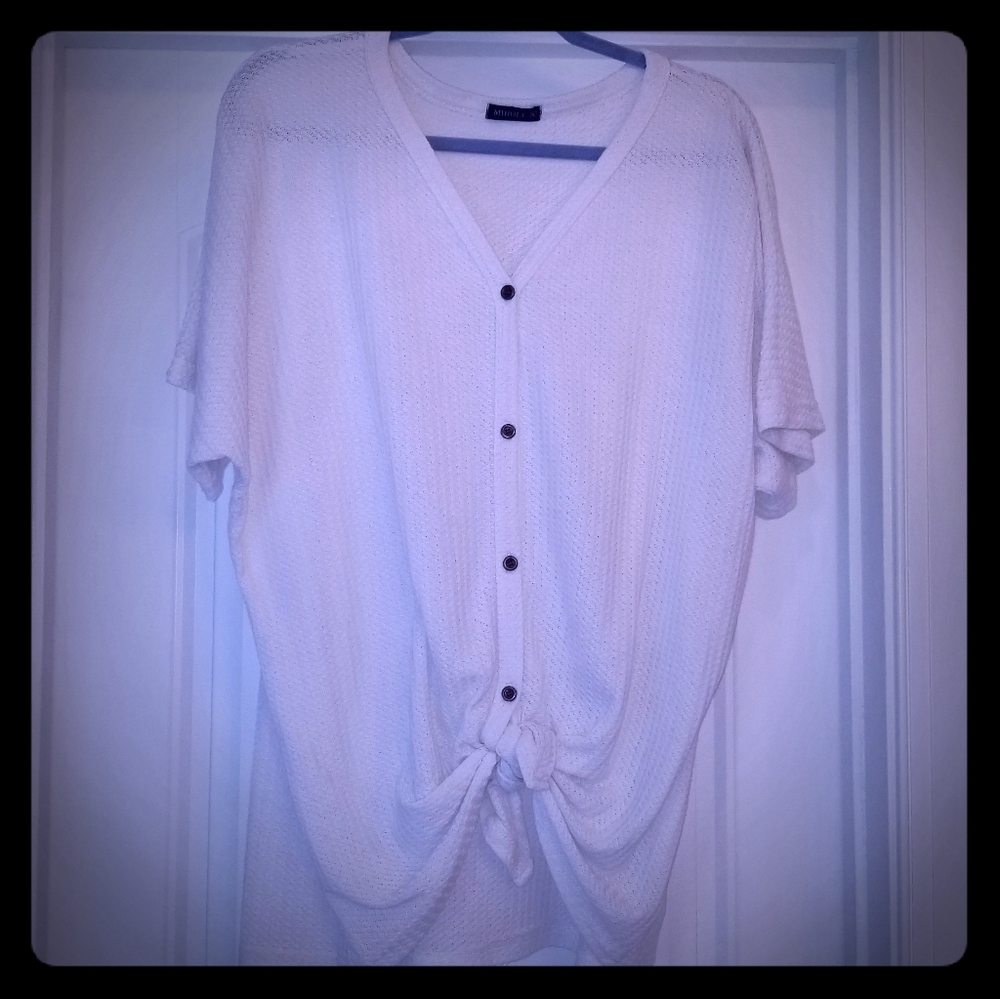 Waffle knit top